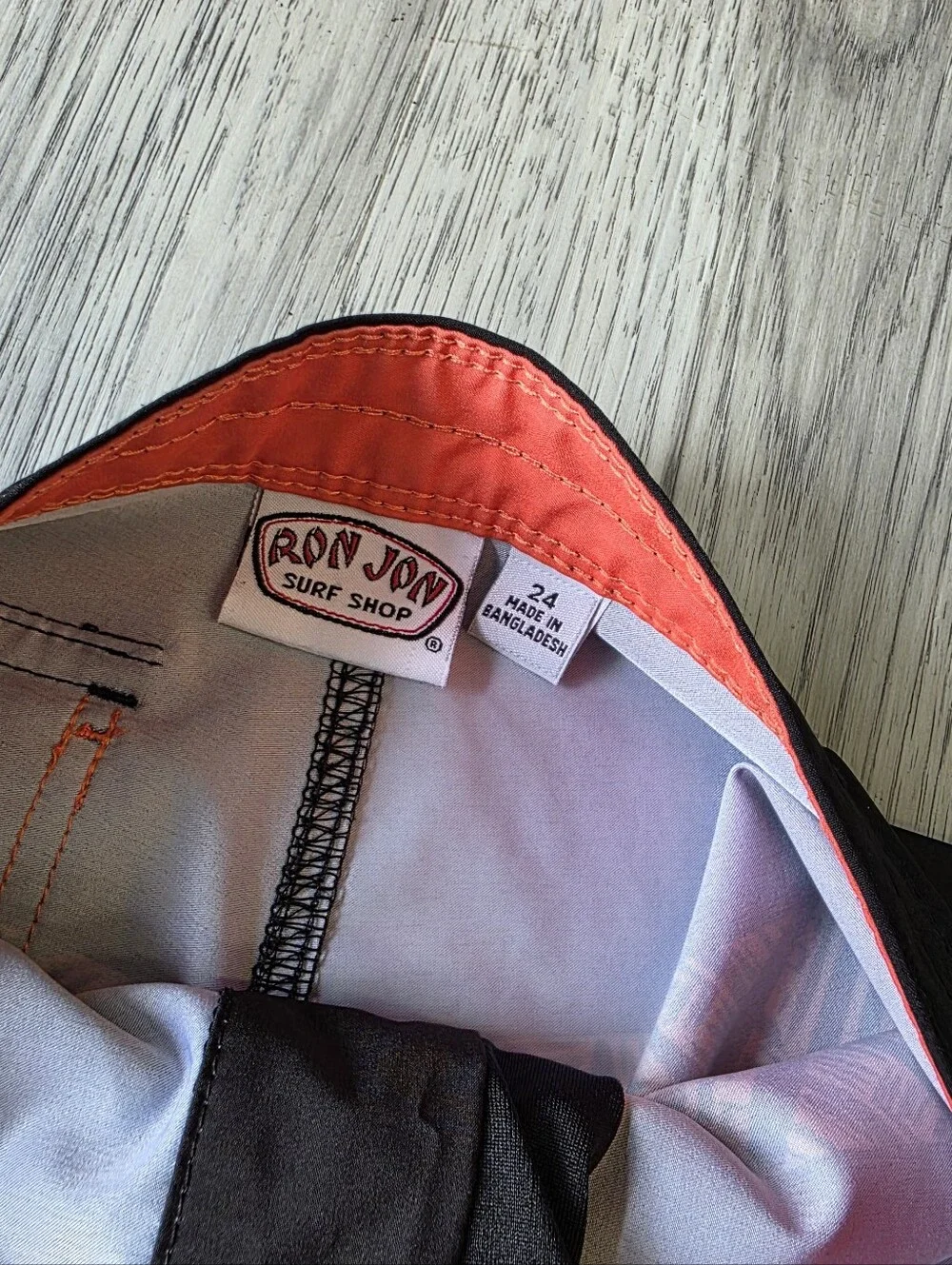 Ron Jon Black, Orange and Red Tribal Board Shorts
